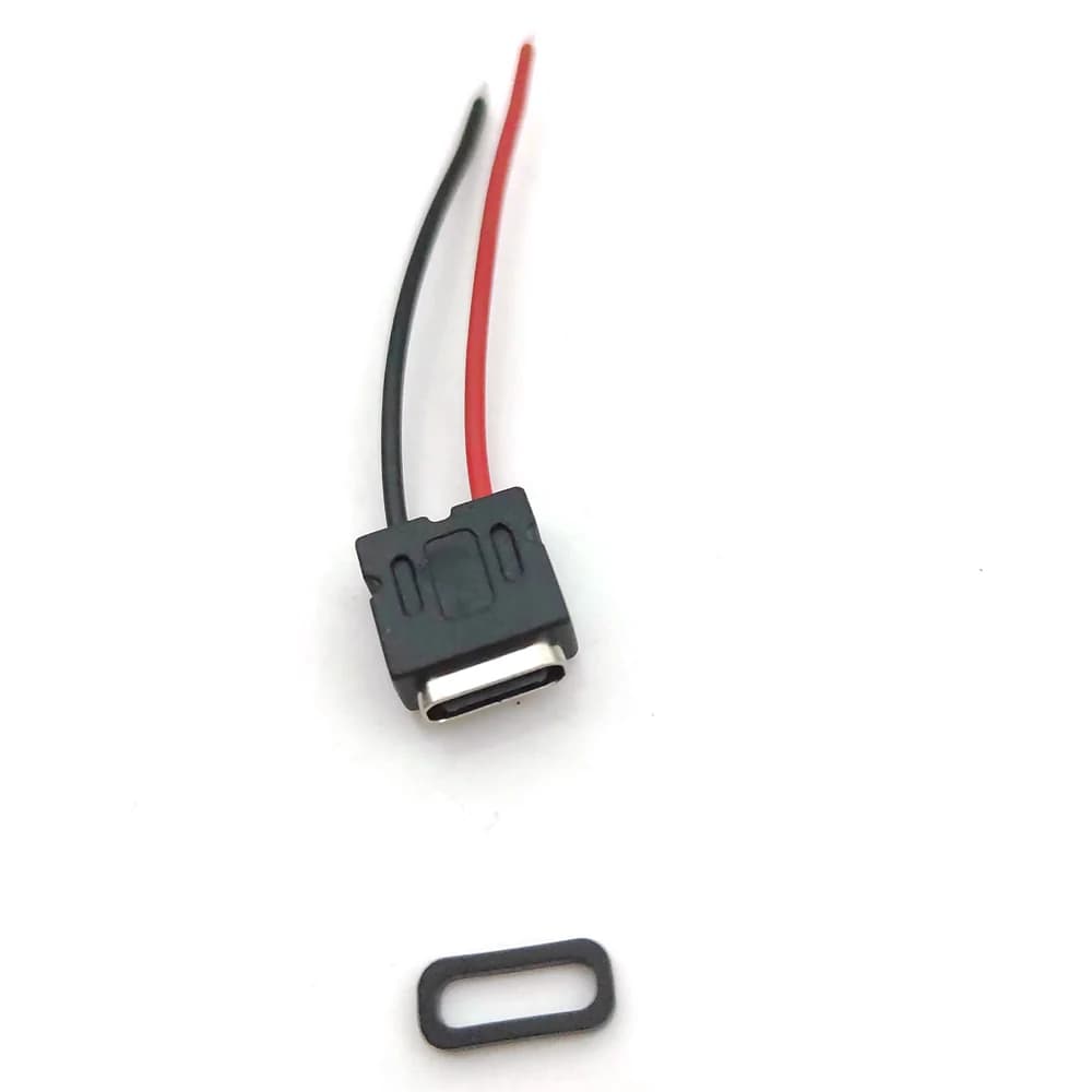 منفذ USB 3.1 Type C 4 دبوس مقاوم للماء مع ثقب مسمار، واجهة شحن سريعة مع كابل - 3