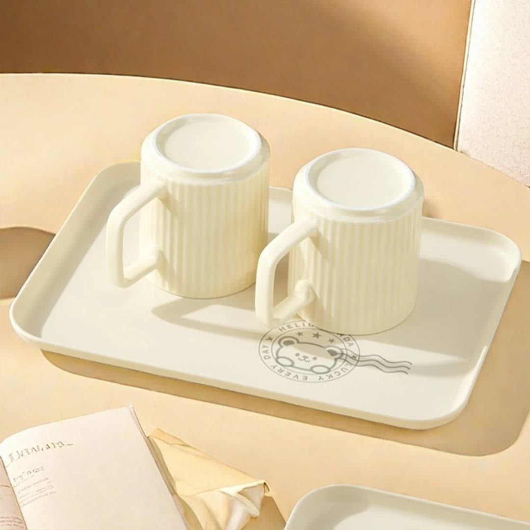 WORTHBUY Stackable Plastic Storage Tray Rectangular Fruit Dessert Tray  Large Capacity Food Serving Tray Kitchen Organizer - 5