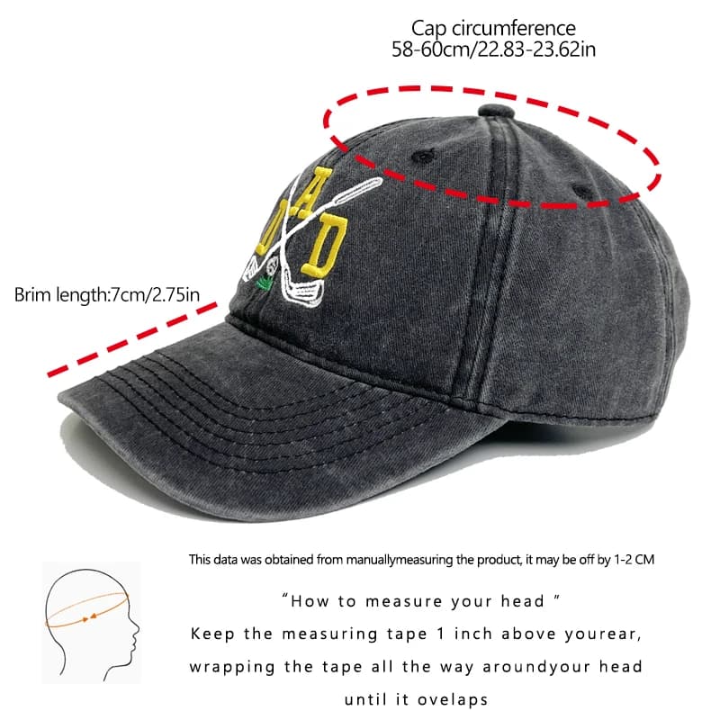 A Men’s Embroidered  Cotton Adjustable Simple And Casual Baseball Hat - 6