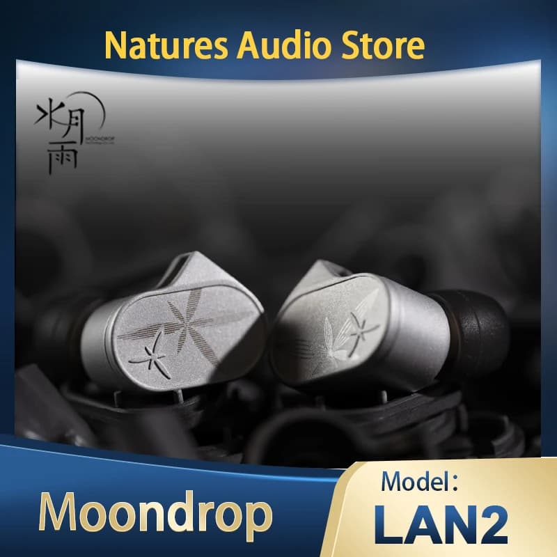 سماعات Moondrop LAN2 IEMs تشويه فائق الانخفاض LAN II HiFi سماعة أذن داخلية مع كابل قابل للتبديل محول 3.5mm إلى 4.4mm