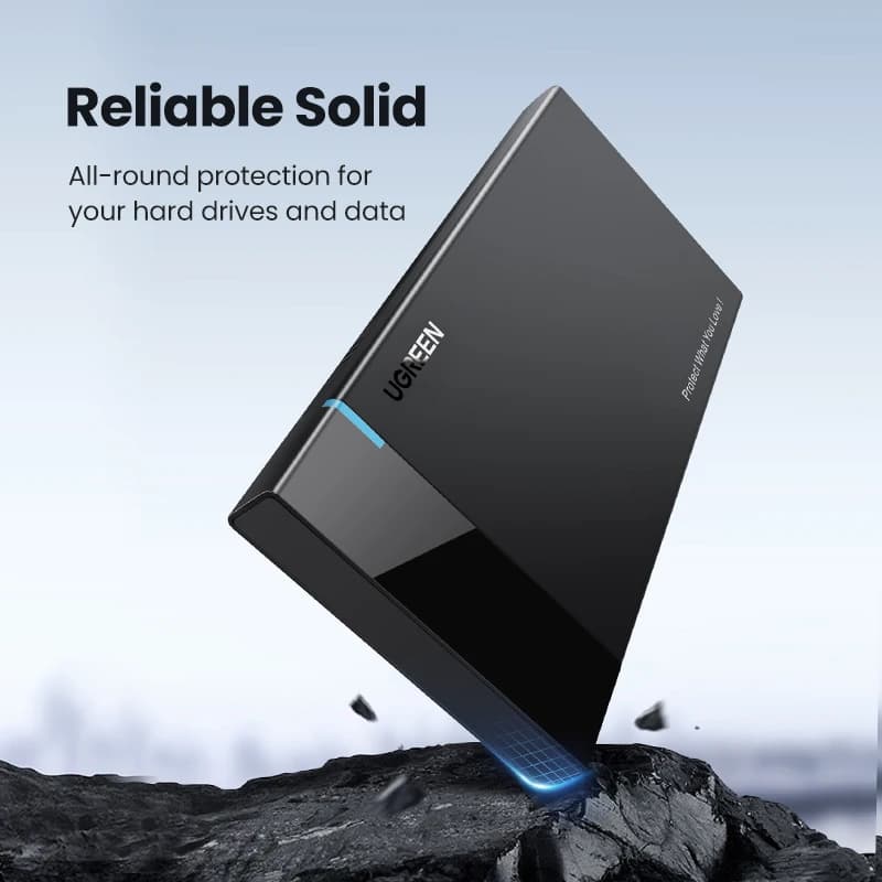 علبة UGREEN HDD مقاس 2.5 بوصة SATA إلى USB 3.0 علبة محرك أقراص صلبة لأقراص SSD صندوق USB C 3.1 الجيل الثاني علبة محرك أقراص صلبة خارجي - 5