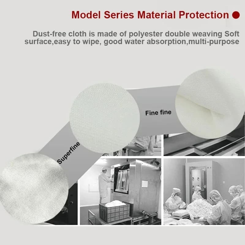 قماش خالي من الغبار ميكانيك HK5090 4 بوصة 10*10 سم ممسحة غرفة نظيفة ناعمة للغاية لشاشة LCD لتنظيف الهاتف المحمول والكمبيوتر اللوحي والكاميرا - 5