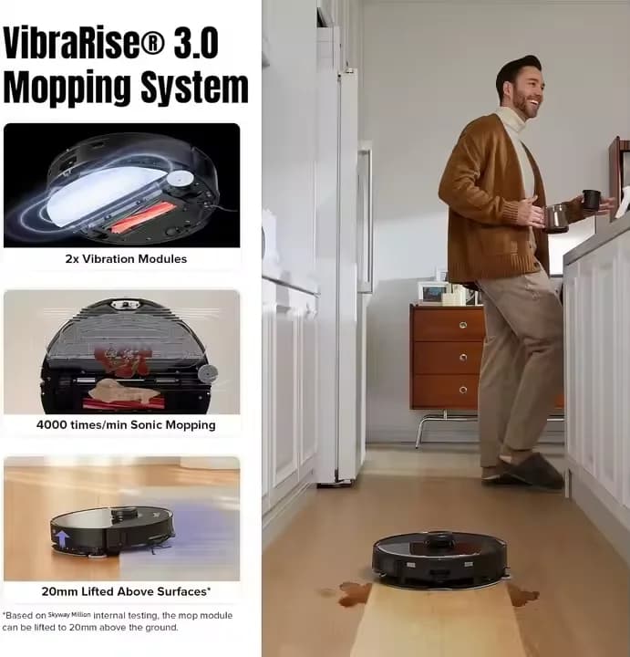 جهاز Roborock G20S روبوت تنظيف ذاتي ذكي فائق الكفاءة تنظيف جاف ورطب ومسح الأرضيات ومكنسة كهربائية لاسلكية - 2