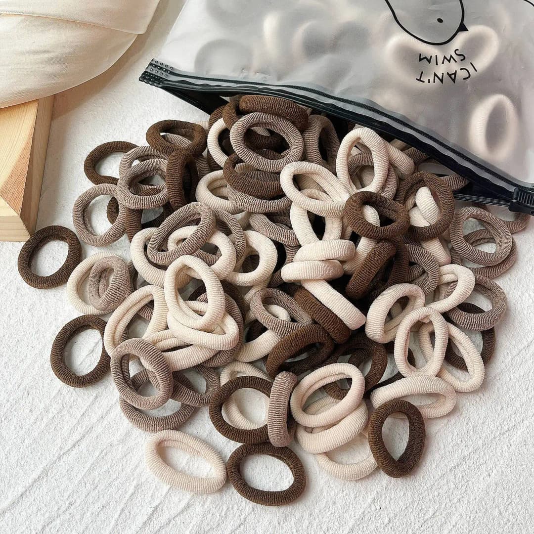 50/100Pcs Hair Bands Girls Candy Color Elastic Rubber Band Hair Bands Child Baby Headband Scrunchie Kids Hair Accessories - 2
