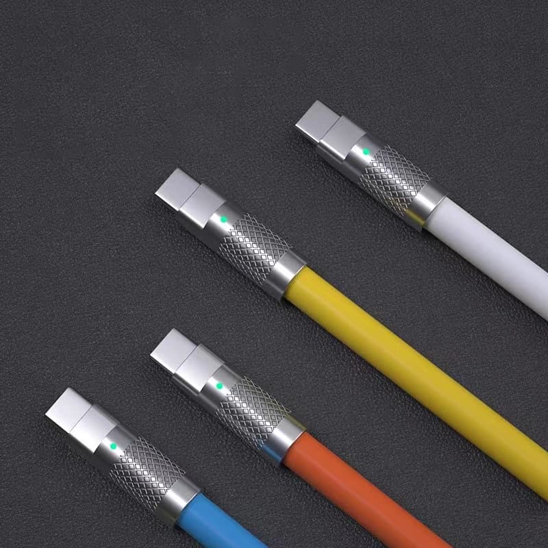 120w 6a Super Fast Charge PD Type C Liquid Silicone Cable Quick Charge 1M 2M Usb Cable Usb C to C Charger Cable - 4