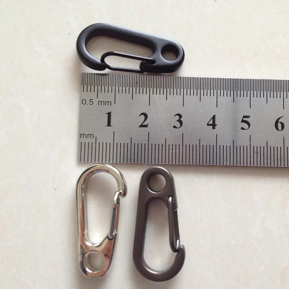 مشبك مفاتيح ربيعي صغير مع كارابينر EDC، حامل زجاجة تخييم، حلقة مفاتيح، أدوات خارجية رائجة - 6