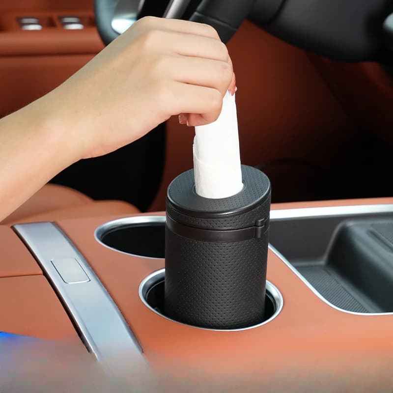 Car Tissue Box Car Tissue Box High-quality Multi-functional Interior Supplies Car Tissue Tube Storage Bag - 3