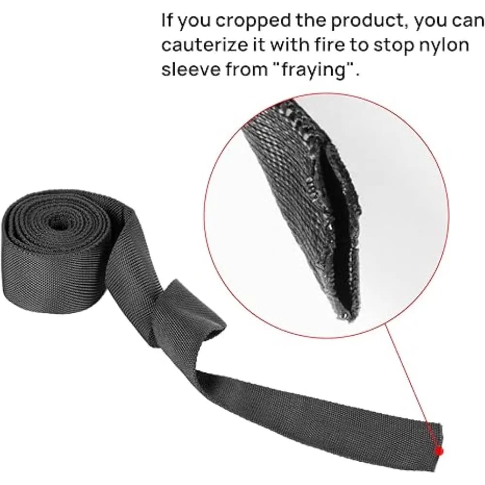 Car Universal 3cm-5cm Winch Rope Protector, Winch Cable Cover Winch Rope Protective Sleeve Polyester Cable Line - 5