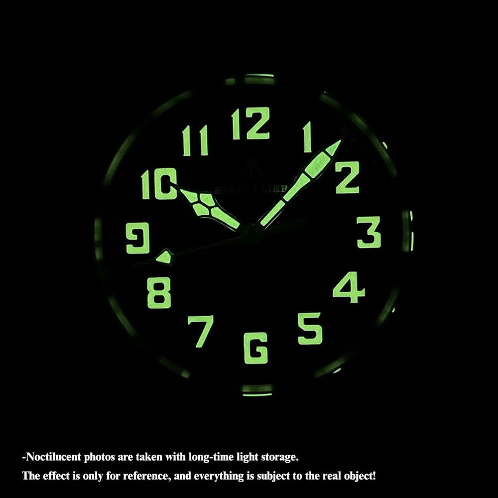 ساعة يد كوارتز STEELFLIER الرسمية SF740V، إضاءة Super C3، مقاومة للماء حتى 200 متر، حركة صامتة VH31، ساعة أعمال عصرية للرجال - 2