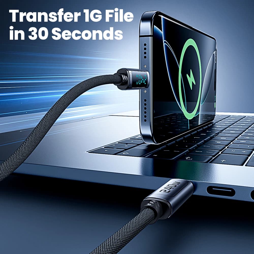 Toocki 240W Type C to Type C Cable PD3.1 Digital Display 100W Fast Charging USB C Cable for Macbook iPhone 16 15 Samsung Xiaomi - 6