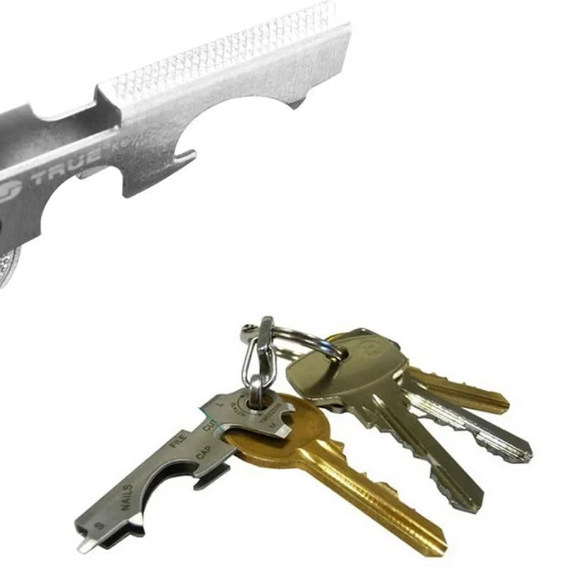 حلقة مفاتيح متعددة الوظائف 8 في 1، كارابينر، مشبك سريع، أداة متعددة الاستخدامات، أداة مفاتيح جديدة - 4