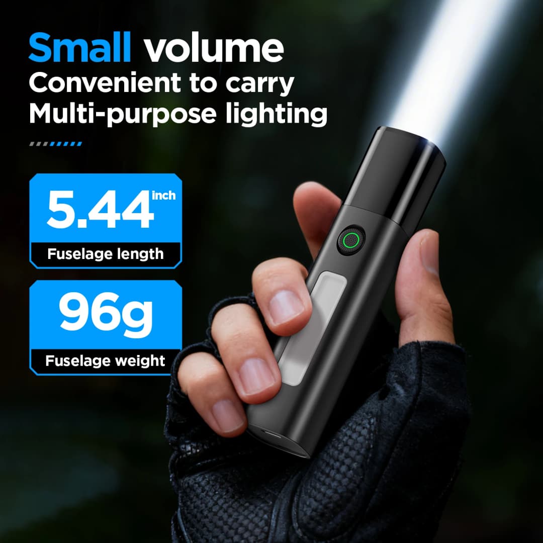 Philips SFL1151 2000mAh Telescopic Zoom Strong Flashlight with COB Side Light, 8.5H Battery Life - 2