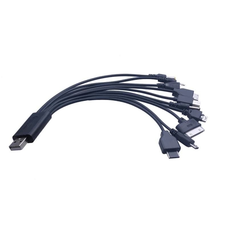 Universal USB To Multi Plug Cell Phone Charger Cable 10 to 1 USB Cable For Samsung Xiaomi Huawei Google OPPO Vivo Charger Cable - 3