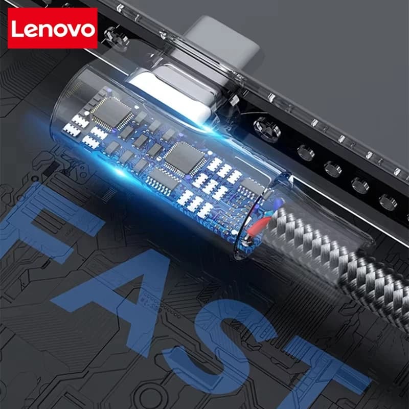Lenovo Official 60W Super Fast Charging USB-C Cable Weaving Type-C Date Cable Fast Charger Accessories For iPhone Samusung - 3