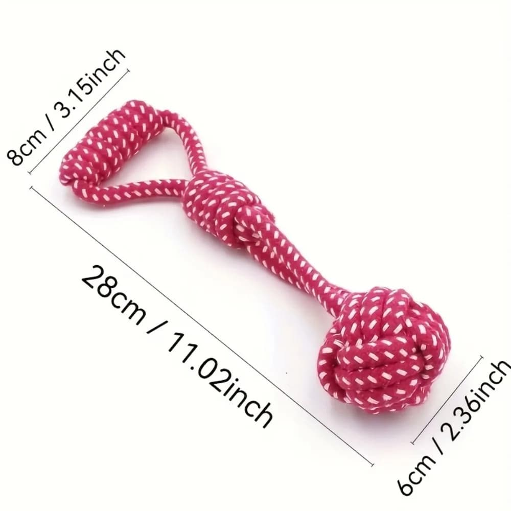 1PCS Heavy Duty Dog Rope Toy Set - Knot Chew with Tennis Balls, Interactive Tug/Fetch for Medium/Large Aggressive Chewers - 2