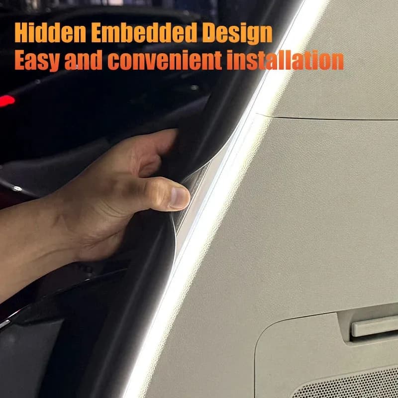 شريط إضاءة LED لصندوق السيارة استشعار التشغيل/الإيقاف التلقائي شريط إضاءة محيطة مقاوم للماء تركيب مخفي لإكسسوارات ديكور السيارة - 5