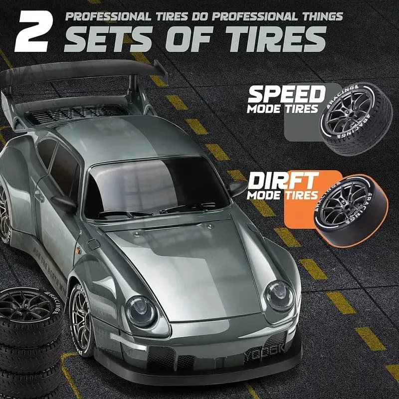 سيارة RC صغيرة للسباق والانجراف 1/24، تحكم 2.4G، سرعة قصوى 20 كم/ساعة، ألعاب داخلية، هدية عيد ميلاد للأولاد - 4