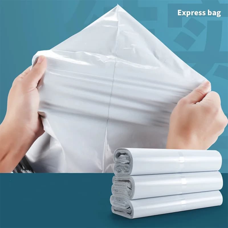 50pcs Logistics Shipping Bags Opaque PE Plastic Express Envelope Storage White Color Mailing Bags Self Adhesive Seal Courier Bag - 5