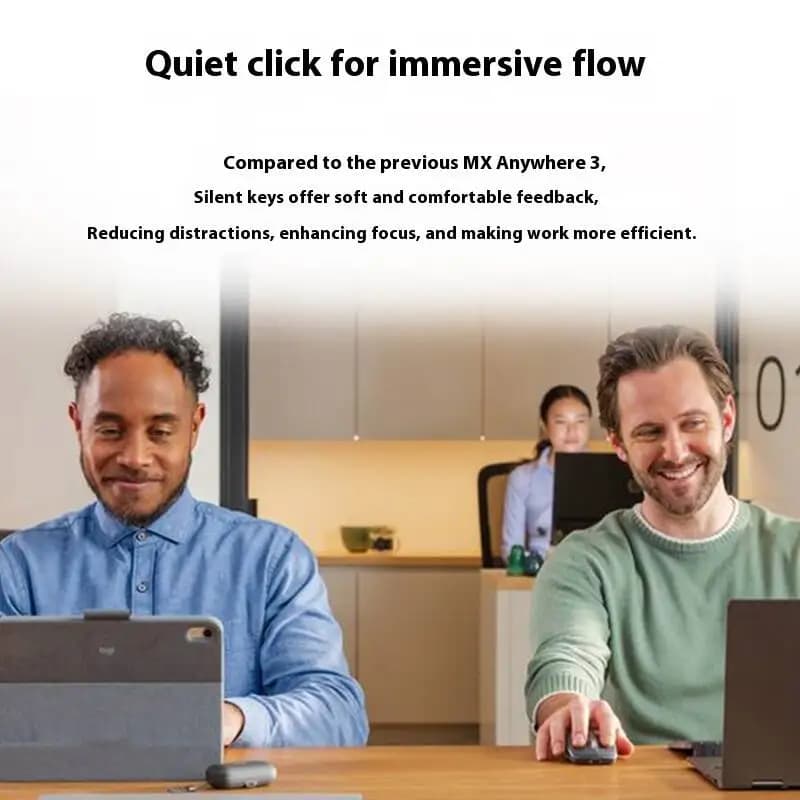 فأرة Logitech MX Anywhere 3S اللاسلكية الرسمية، بتقنية بلوتوث، مناسبة لأجهزة الكمبيوتر المحمولة والمكتبية من سلسلة M750 - 5