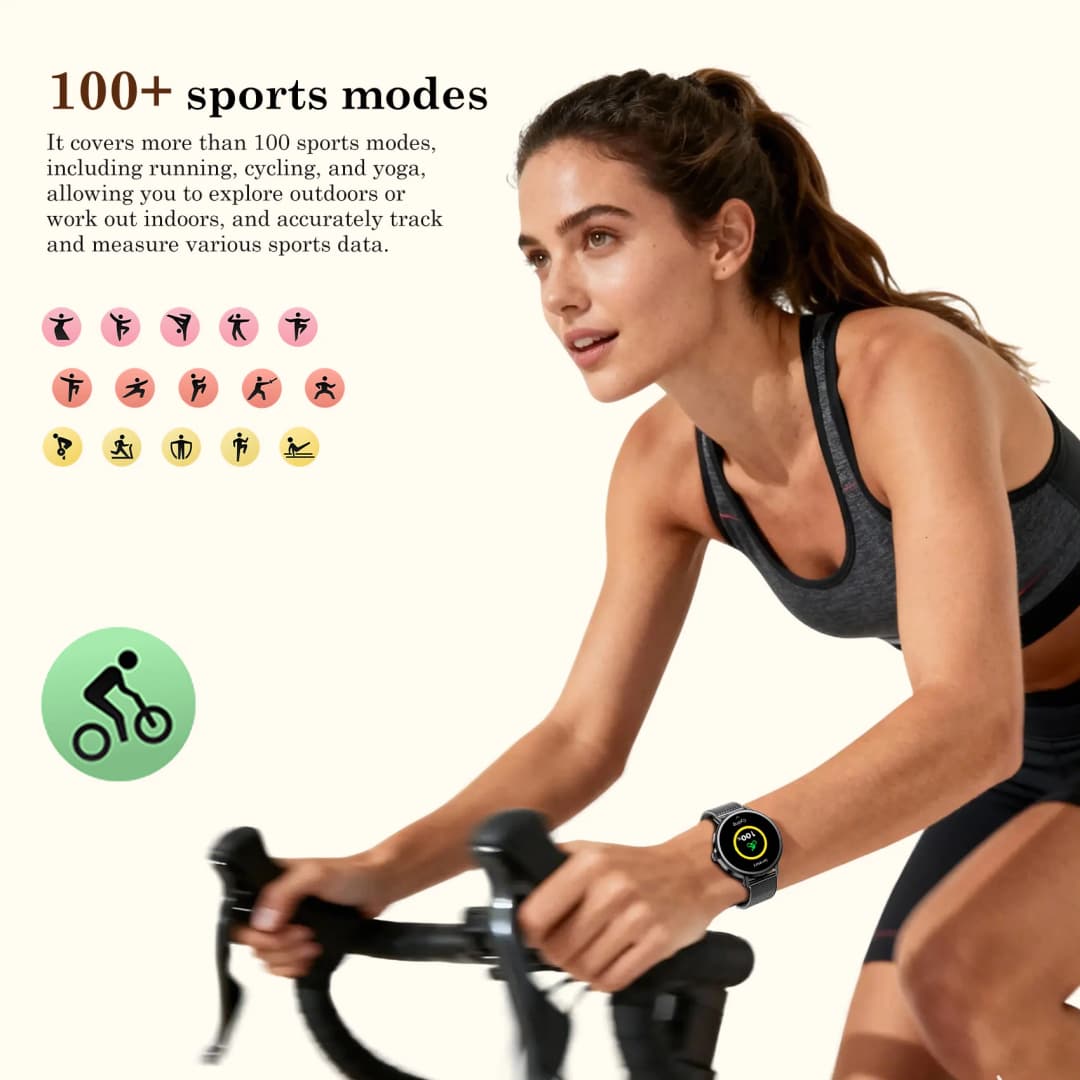 Blackview X30 Lady's Smart Watch 1.26" TFT HD Screen Bluetooth Connection Calling Support Health Management,100+ Sport Modes - 4