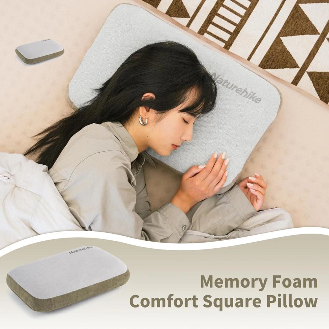 Naturehike Camping Pillow Portable Memory Foam Comfort Square Pillow Outdoor Travel Soft Sleeping Pillow - 2
