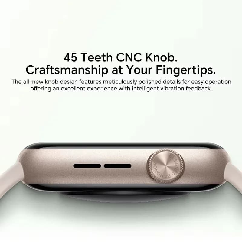 ساعة ذكية HONOR Watch 5 الأصلية 100% إصدار عالمي بشاشة AMOLED مقاس 1.85 بوصة ونظام تحديد المواقع HONOR North Star وبطارية 480 مللي أمبير ومقاومة للماء حتى 50 مترًا (5ATM) وIP68 - 6