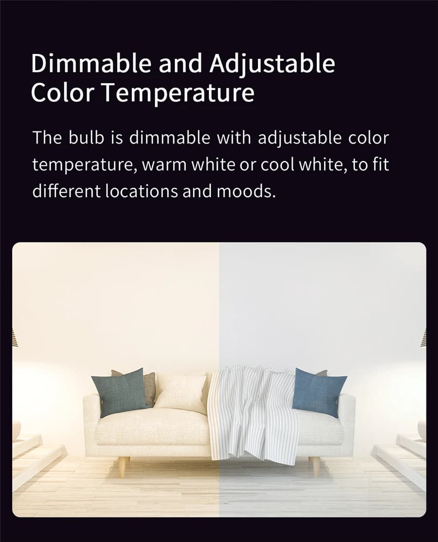 Global Version Yeelight Smart LED Bulb W3 E26 WiFi Connection Dimmable Voice Control Compatible with Mijia Google Home - 6