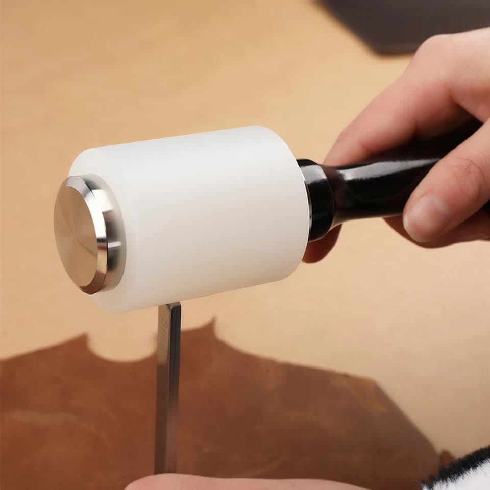 الجلود نحت المطرقة DIY بها بنفسك الحرفية مادة النايلون أداة المهنية جلد البقر لكمة مطرقة ل الجلود الحرفية اكسسوارات - 4
