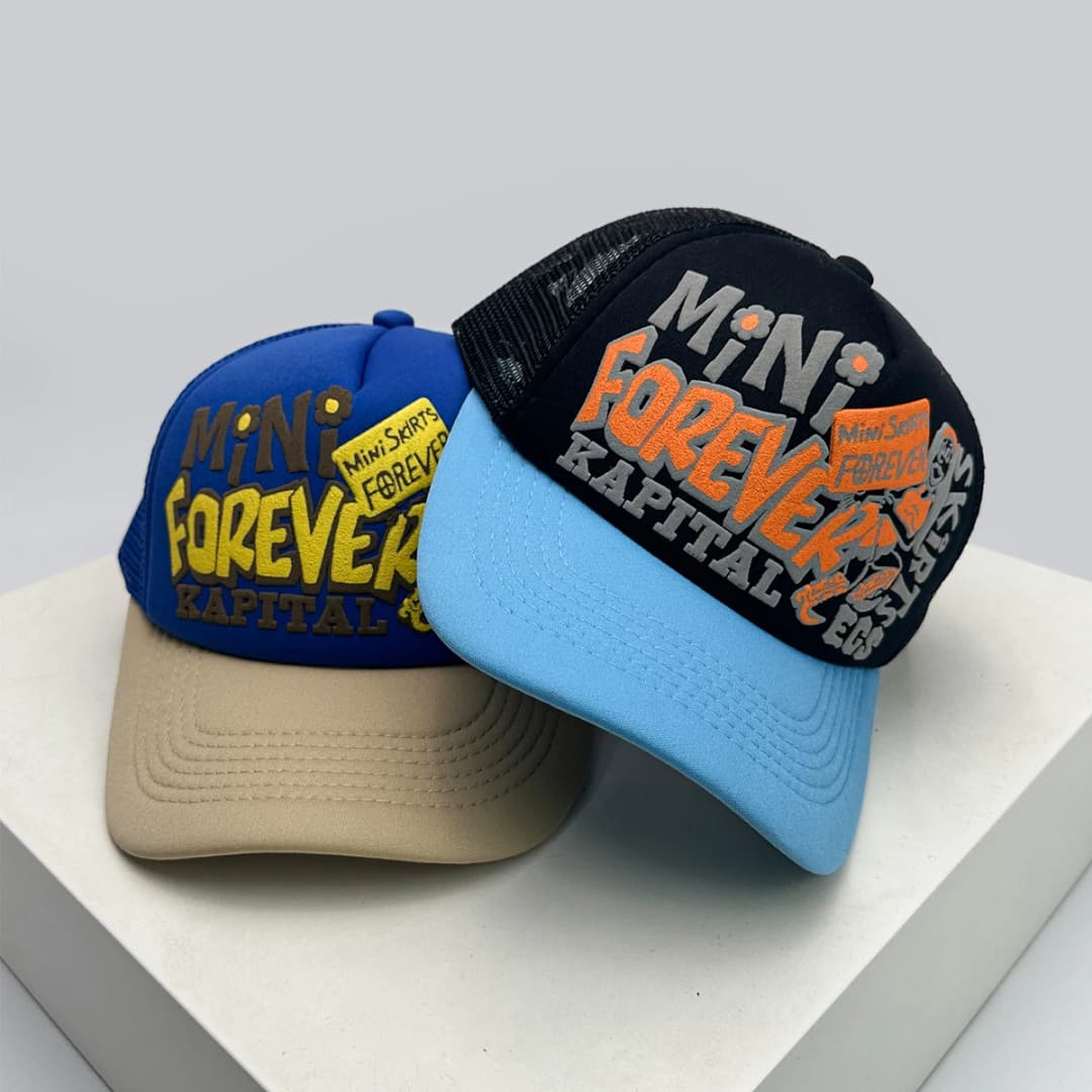 New Unisex American Style Graffiti Printed Letters Baseball Hats Sunshade Color Block Breathable Hip-hop Trucker Caps Versatile - 3