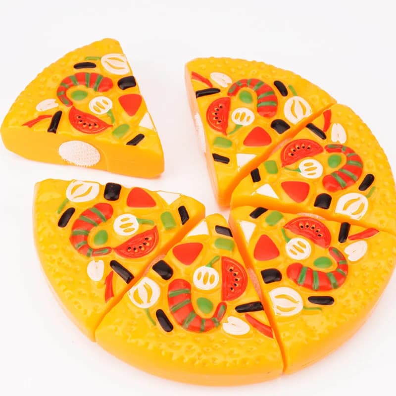 Kids Simulation Food Kitchen Toy Pretend Play Pizza with Cutter Children Interactive Toys Birthday Gifts for Boys And Girls TMZ - 4