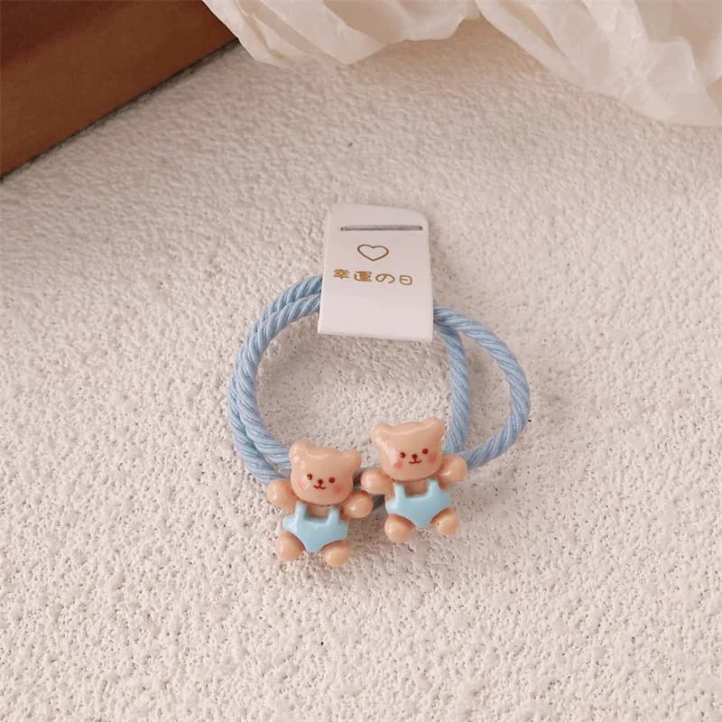 إكسسوارات شعر الأطفال 2 قطعة/المجموعة ربطات شعر على شكل نجمة متعددة الاستخدامات لحديثي الولادة ناعمة مرنة بدون سحب - 4