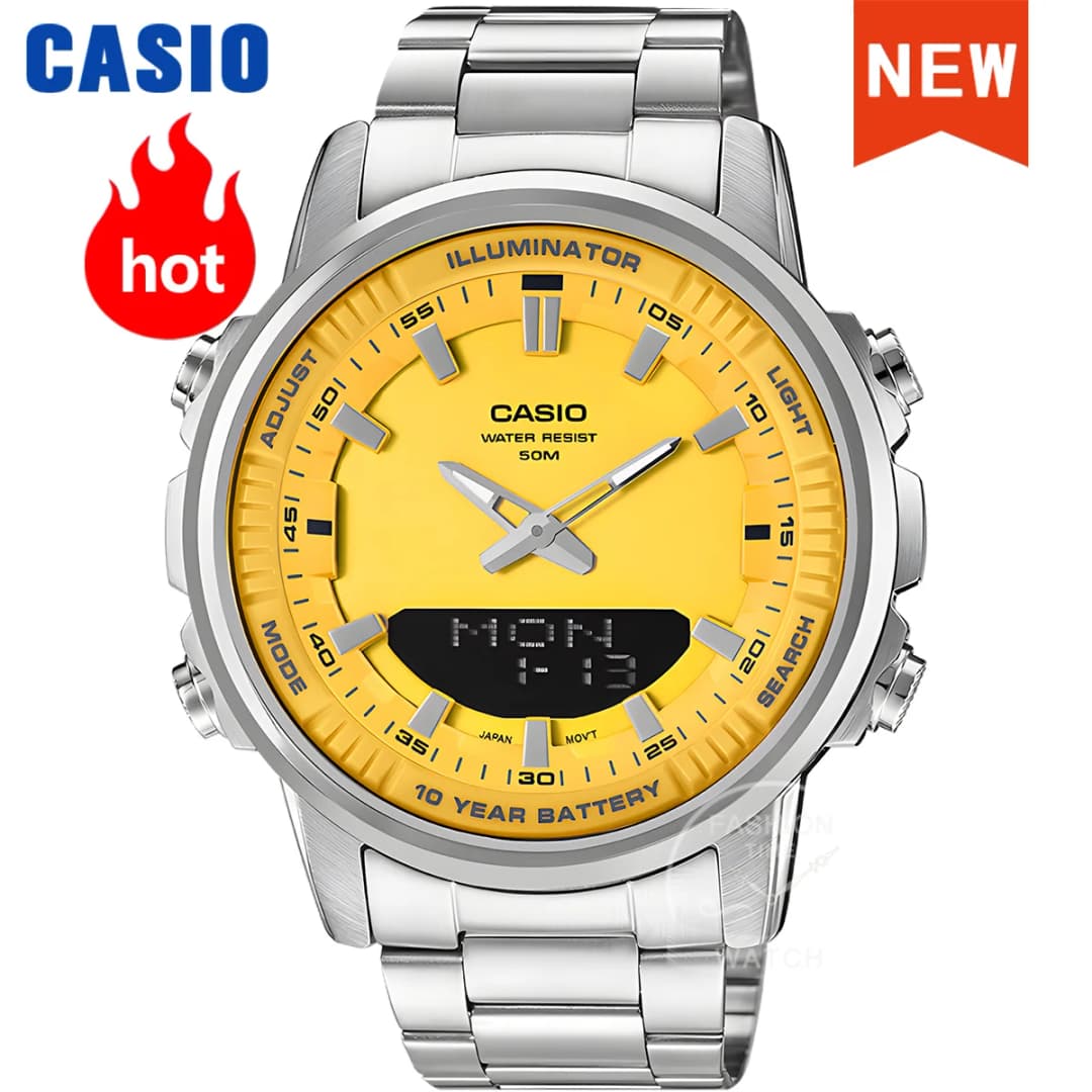Casio watches for men top brand luxury set LED pointer dual display Waterproof military Watch relogio masculino AMW-880 Series