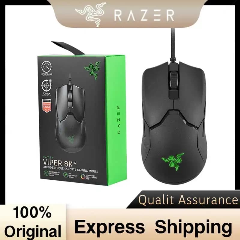جديد Razer Viper 8KHz ماوس ألعاب سلكي: أسرع مفاتيح الألعاب، مستشعر بصري 20K DPI، 8 أزرار قابلة للبرمجة، أصلي 100%