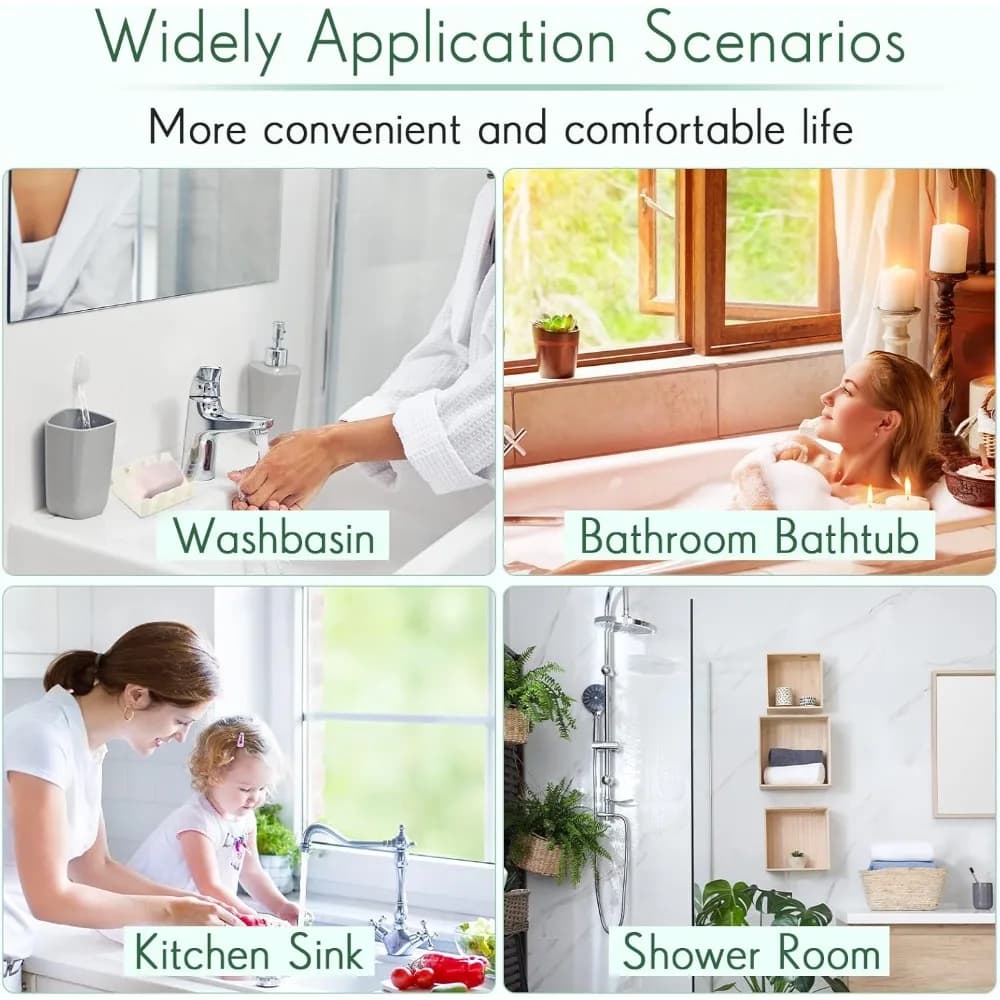 أطباق صابون من السيليكون ذاتية التصريف مع تصميم شلال، صواني حامل صابون مستطيلة مع تصريف لإكسسوارات الحمام - 4