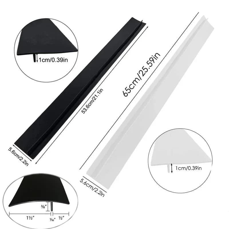 Stove Counter Gap Cover T-shaped Silicone Rubber Strip for Kitchen Oil-gas Slit Filler Heat Resistant Mat Oil Dust Water Seal - 2