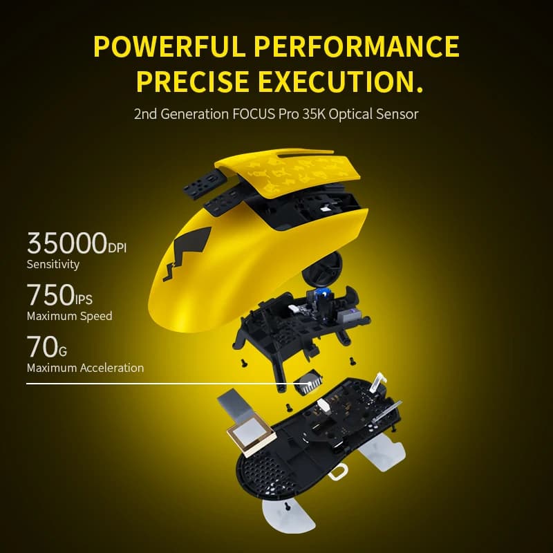 ماوس ألعاب لاسلكي Razer Pokémon Pikachu Viper V3 Pro الإصدار الاحترافي SE - 4