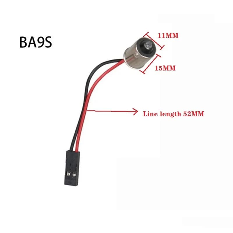 10Pcs T10 Ba9s T4w Festoon Connector Wire Cables For All Car Led Panel Dome Light Socket Harness Plugs Pin Adapter DC 12V - 2