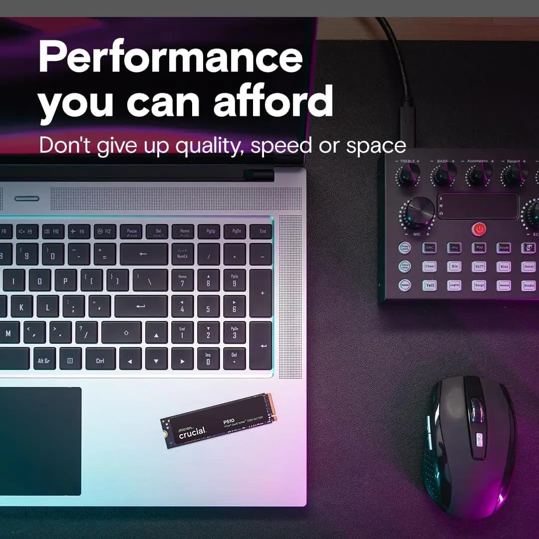 قرص صلب داخلي Crucial P510 بسعة 1 تيرا بايت و2 تيرا بايت من الجيل الخامس NVMe، واجهة PCIe 5.0 M.2 2280، متوافق مع أجهزة الكمبيوتر المحمولة والمكتبية (حزمة OEM) - 6