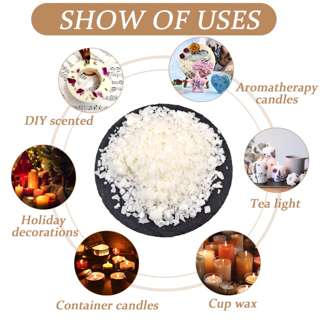 50/100/250/500/1000 جرام شمع صويا طبيعي مقشر لصنع الشموع يدويًا - خالي من الإضافات - مواد خام لصنع الشموع المعطرة - 3