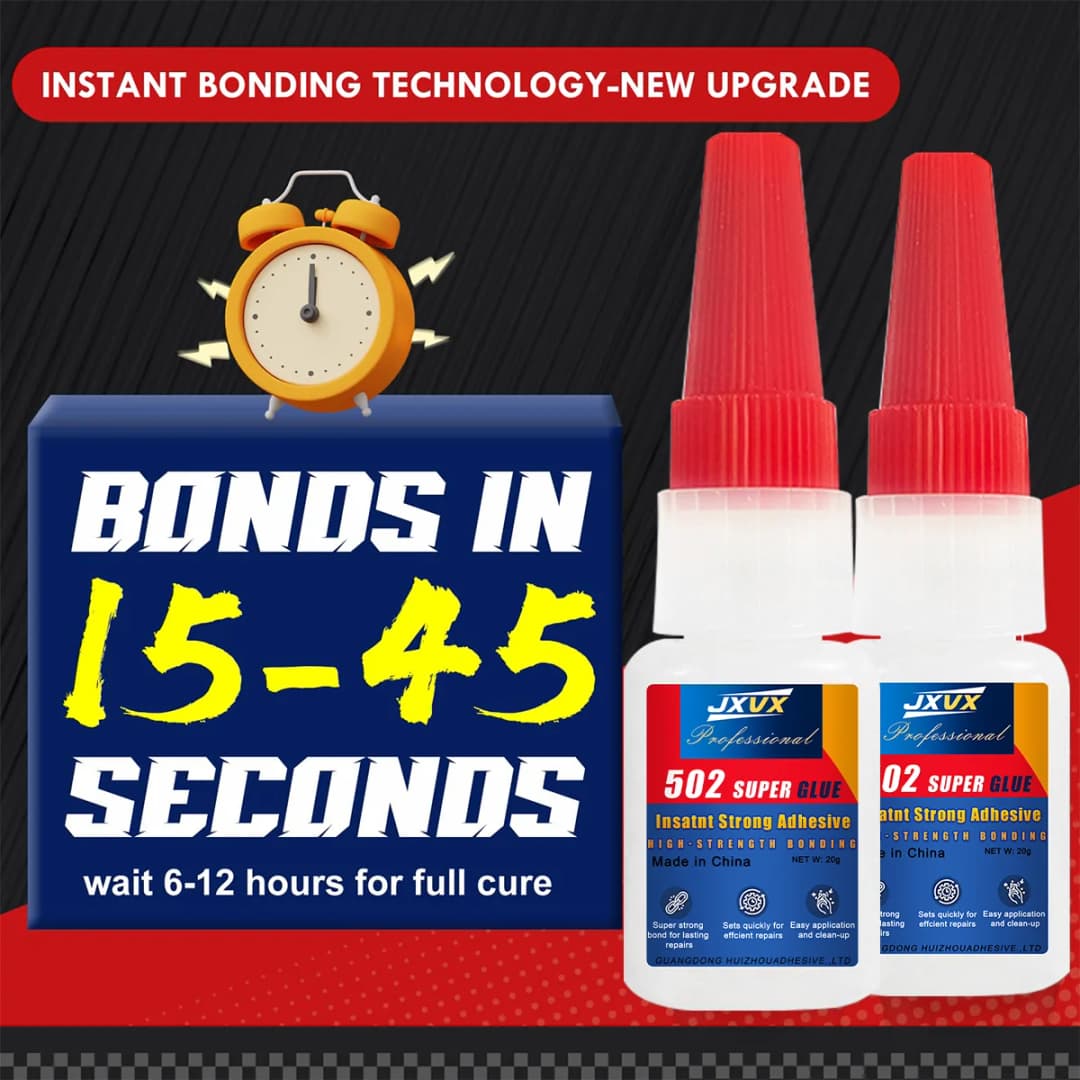 لاصق قوي 502، 20 جرام (7 قطع)، لاصق سيانو أكريليت للبلاستيك والجلود والمعدن، أداة غراء سائل قوية للحرف اليدوية - 3
