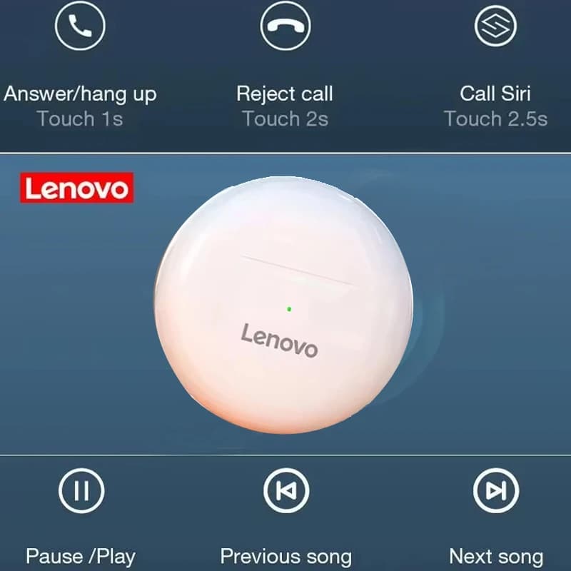 Lenovo HT38 TWS Sport Earphones, Mini Wireless Bluetooth Headset, HiFi Stereo Bass Fast Charging Case Sweatproof Running Earbuds - 2