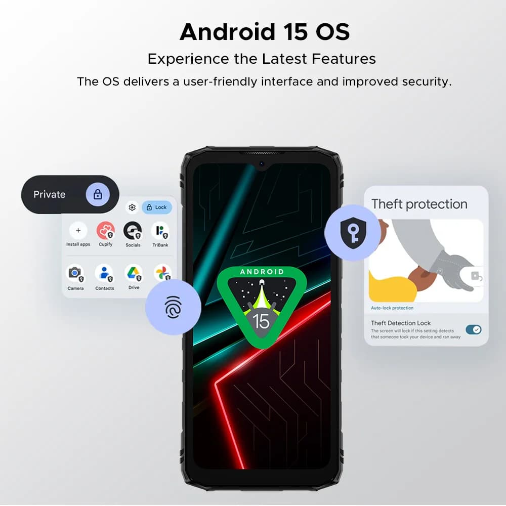 Global Version DOOGEE Blade10 Energy Rugged Phone Ultra-thin Android 15 6150mAh Battery 6.56'' Screen  Widevine L1 Smartphone - 5