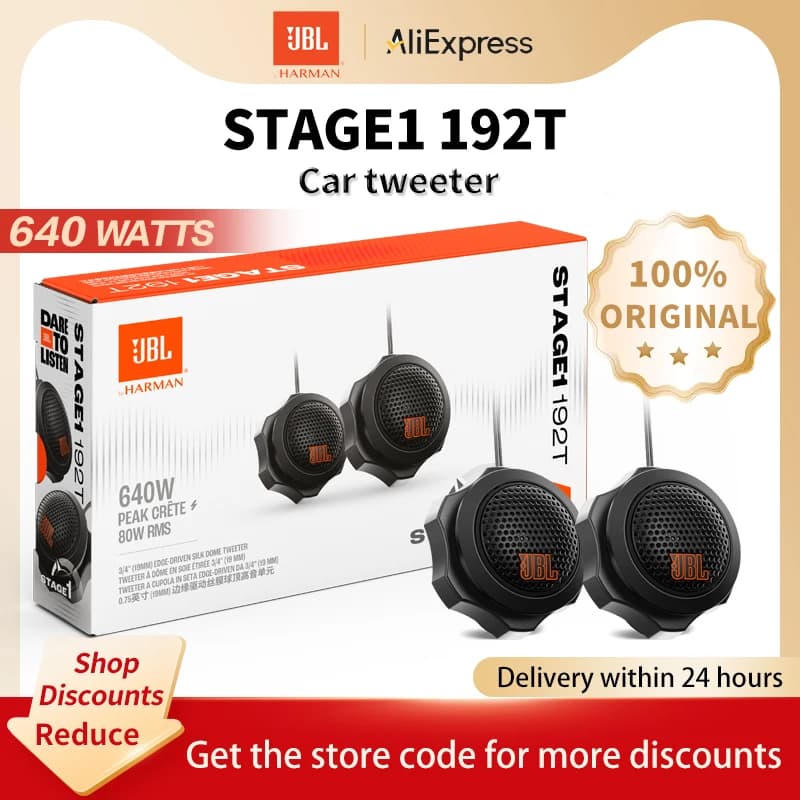 JBL car audio speaker tweeter silk film ball top material 640W power output vocal clear stereo surround mid-range tweeter