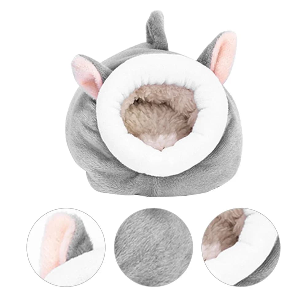Hamster House Guinea Pig Hamster Cotton House Pet Bed House Small Animal Nest Winter Warm For Rodent/Guinea Pig/Rat/Hedgehog - 4