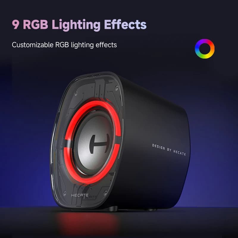 سماعات كمبيوتر Edifier Hecate G1000 II، بلوتوث 5.4، مدخلات USB-C و USB-A و 3.5mm، إضاءة RGB، 4W RMS - 5