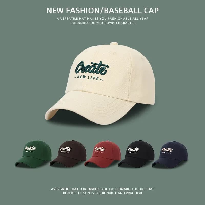 Baseball Cap Adjustable Sun Hat UV Protection Summer Spring Fashion Men Women Casual Bucket Hat for Outdoor Sports Travel