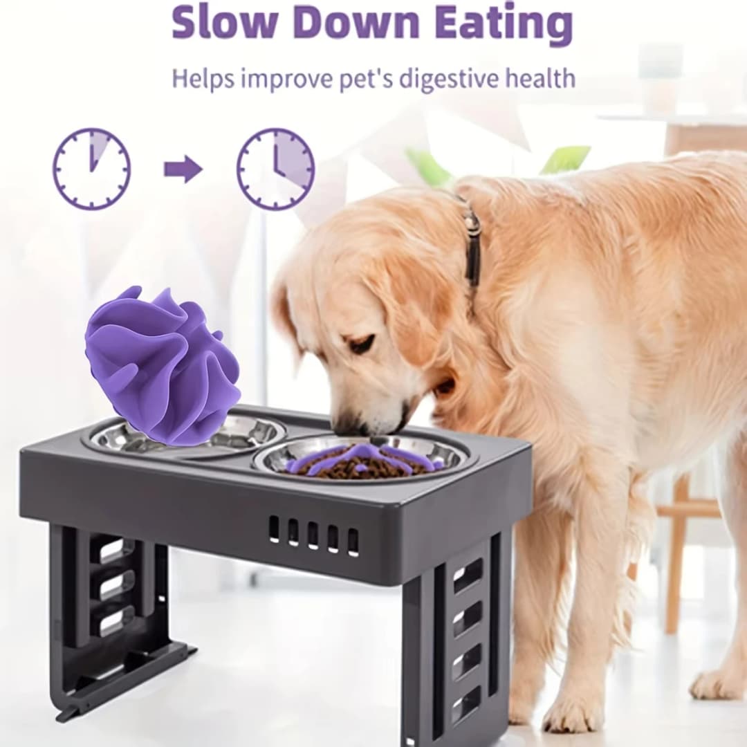 1Pc Soft Silicone Slow Feeder Puzzle Dog Bowl Insert-Stimulates Mind & Promotes Healthy Digestion Suitable for all sizes - 3