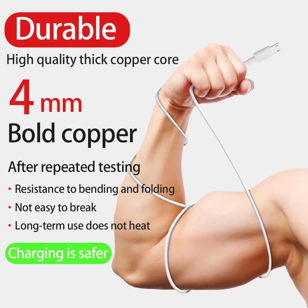 كابل شاحن مايكرو USB طويل 1M 2M 3M 5M 6M 7M 8M 10M كابل شحن للهواتف/كاميرات المراقبة/كاميرات IP/الشاشات - 5