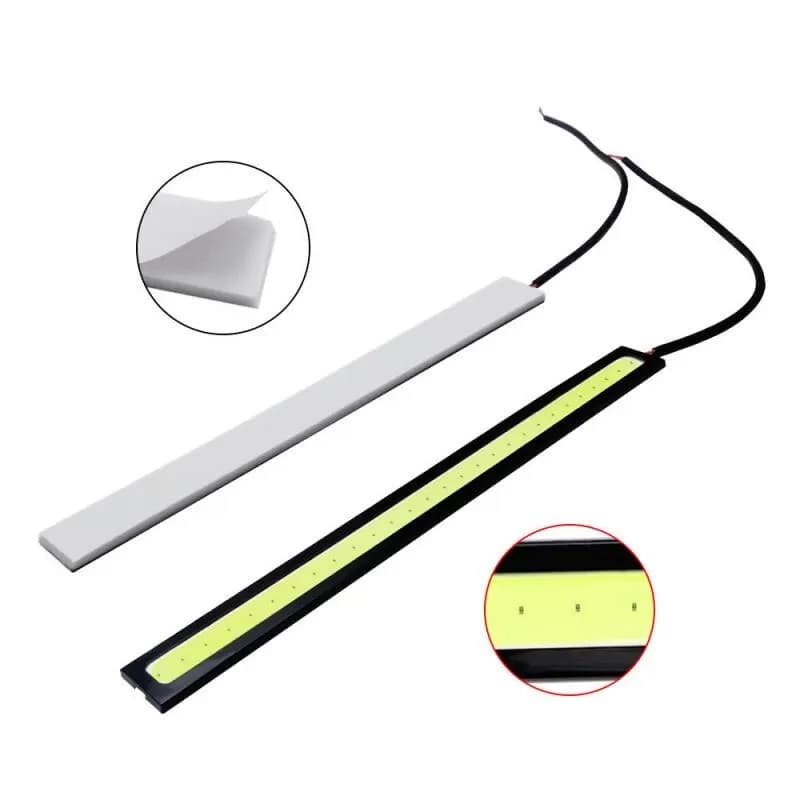 2pcs 17cm Universal Waterproof Daytime Running Lights COB Fog Lamp Car Styling Led Day Light DRL Lamp Fog Bar Lamp Strip Lights - 3