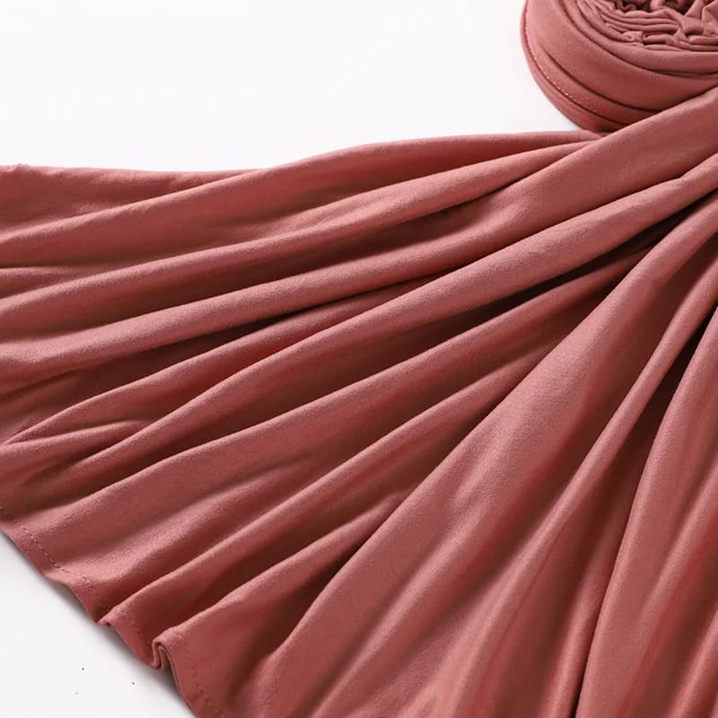 Muslim Plain Hijab Cotton Stretchy Premium Cotton Scarf Soft Material Prayer Shawls Women Muslim Cotton Hijab - 6